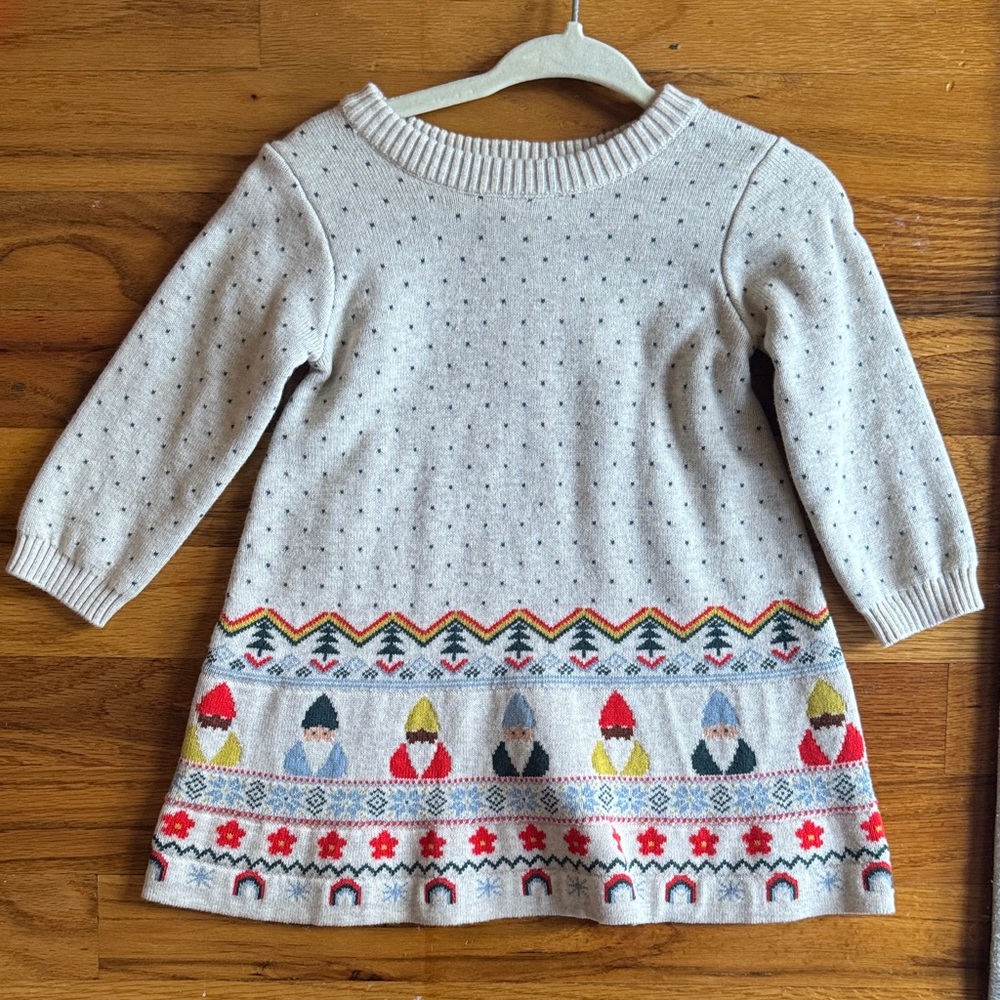 Hanna Andersson Dress with Gnome Pattern